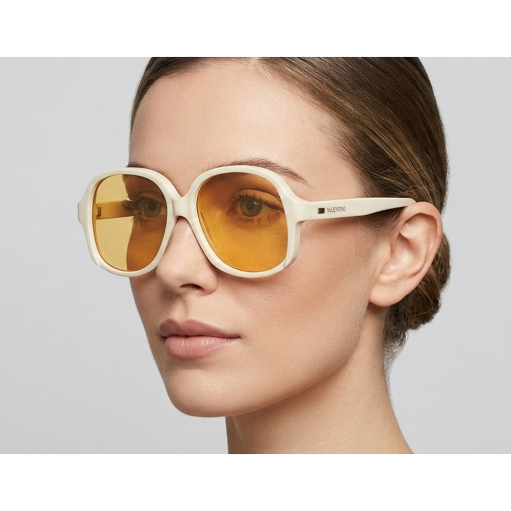 Valentino VLS Unisex Sunglasses 177C IVORY / GOLD